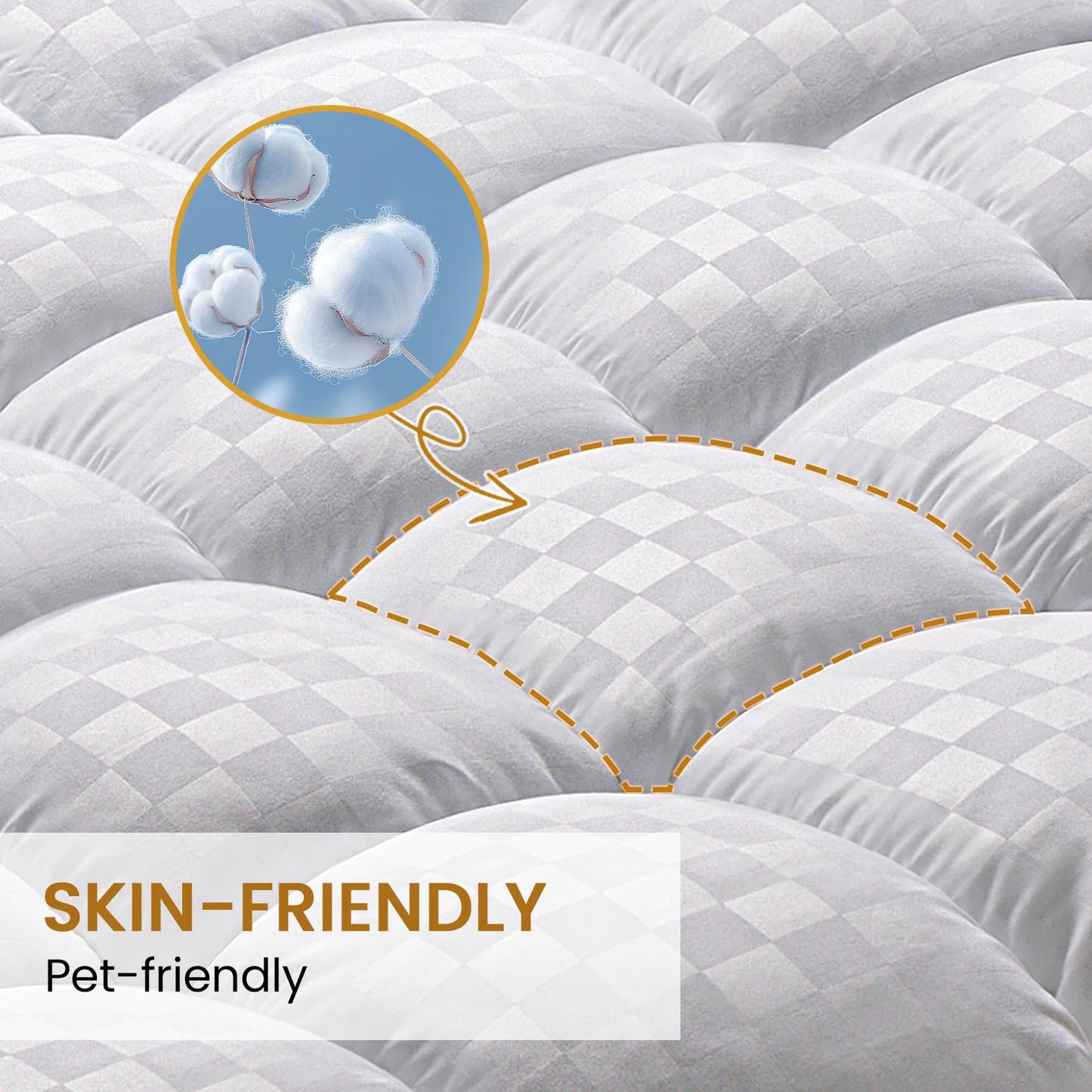 Extra Thick Mattress Cover, Multi-Fill Bedding Quilted Fitted Mattress Pad