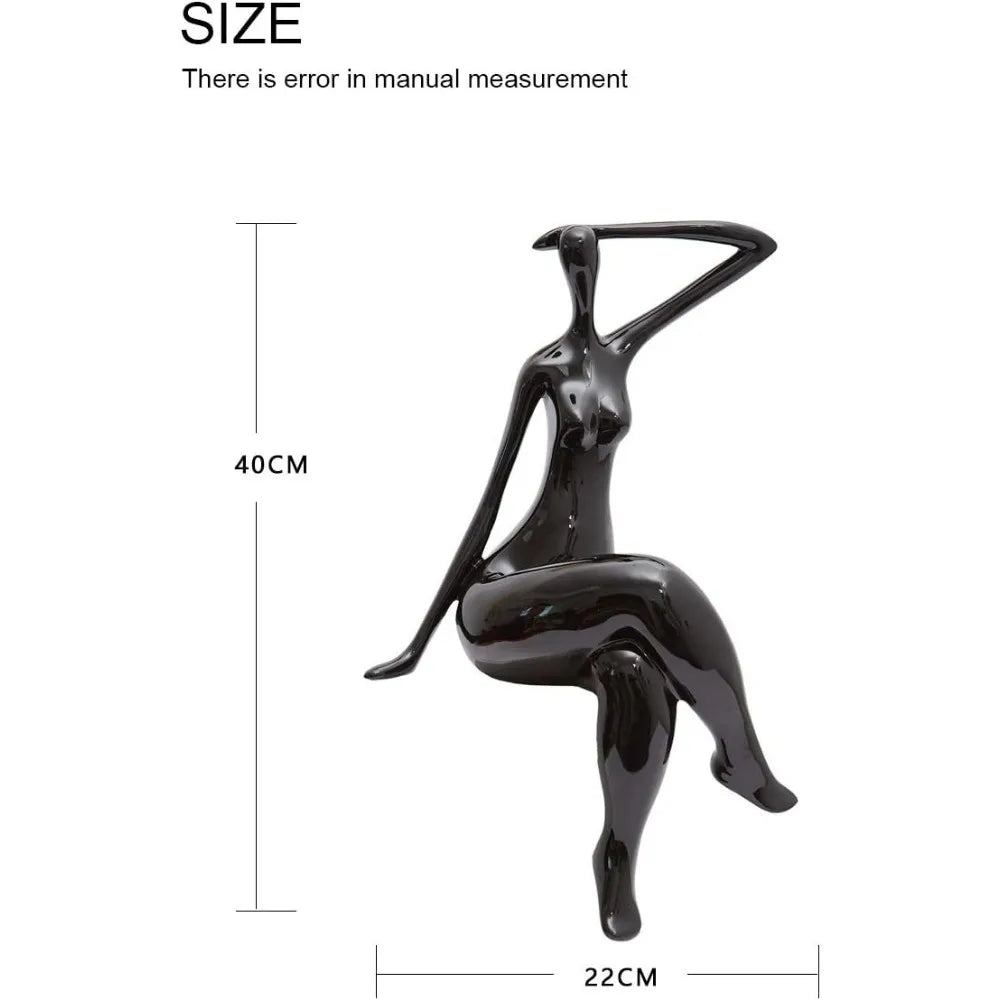 Yoga Sculpture Statue Woman Lady Figurine Modern Home Decor Table Centerpiece Crafts Polyresin Arts 15.7 Inch Decorative Statues