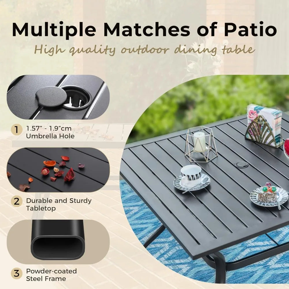 Patio Table and Chairs Set for4,Outdoor Dining Set