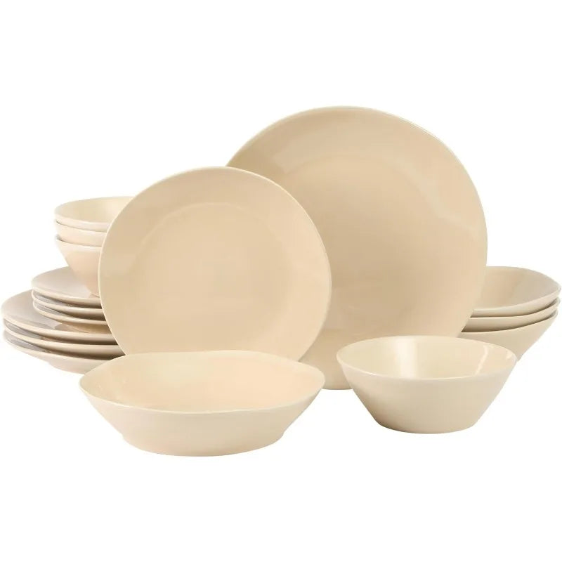 Santorini Mist Double Bowl Terracotta Reactive Glaze Dinnerware