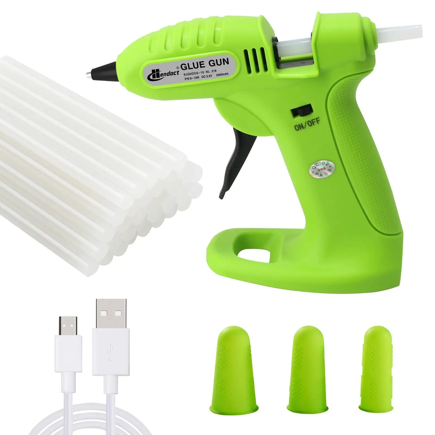 DC3.7V Cordless Hot Melt Glue Gun with 30 Mini Glue Sticks