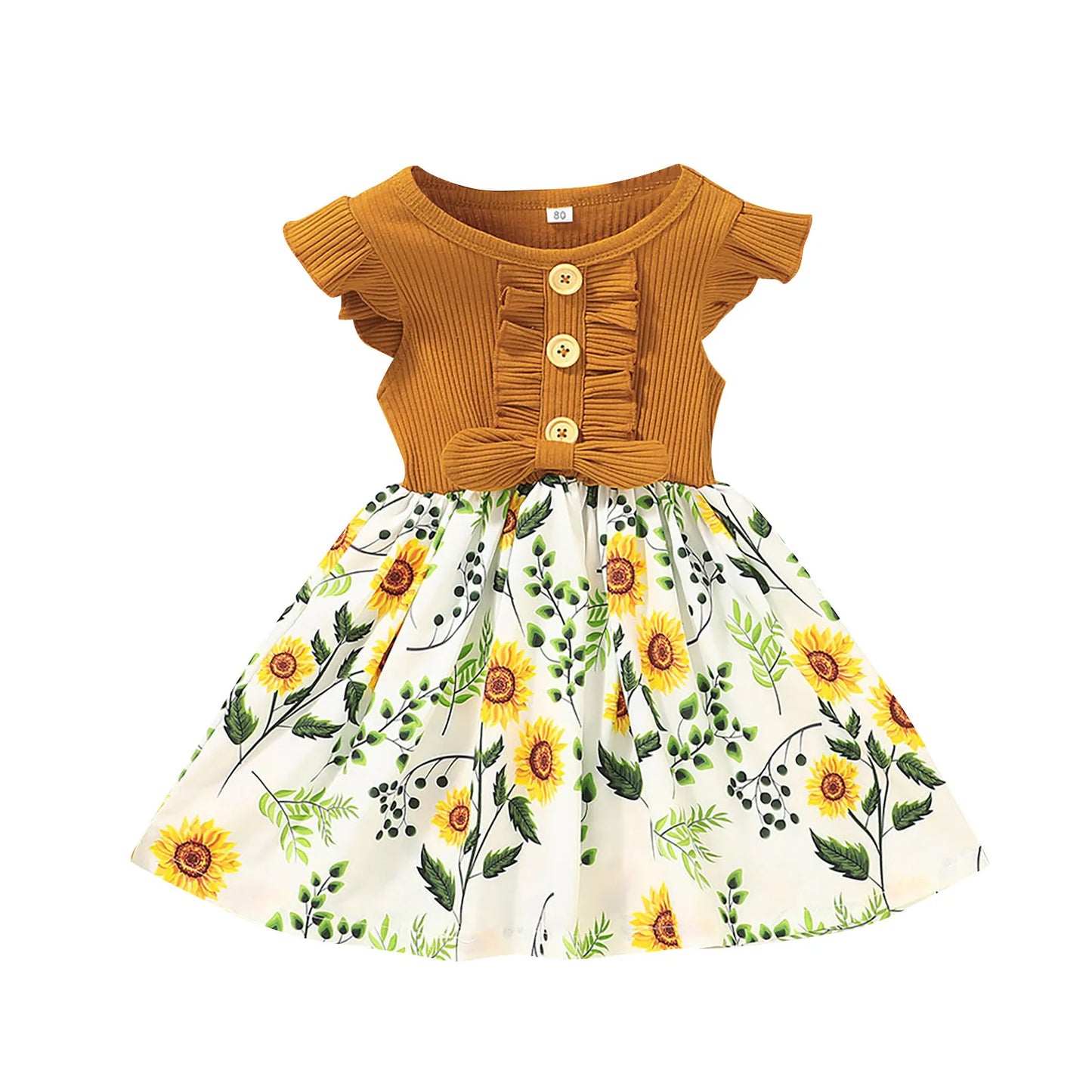 Baby Princess Party Dresses for Girls Elegant Ruffle Sleeve