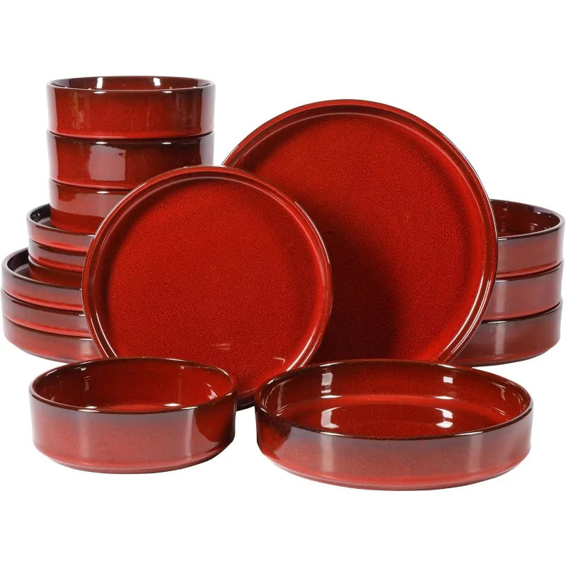 Santorini Mist Double Bowl Terracotta Reactive Glaze Dinnerware