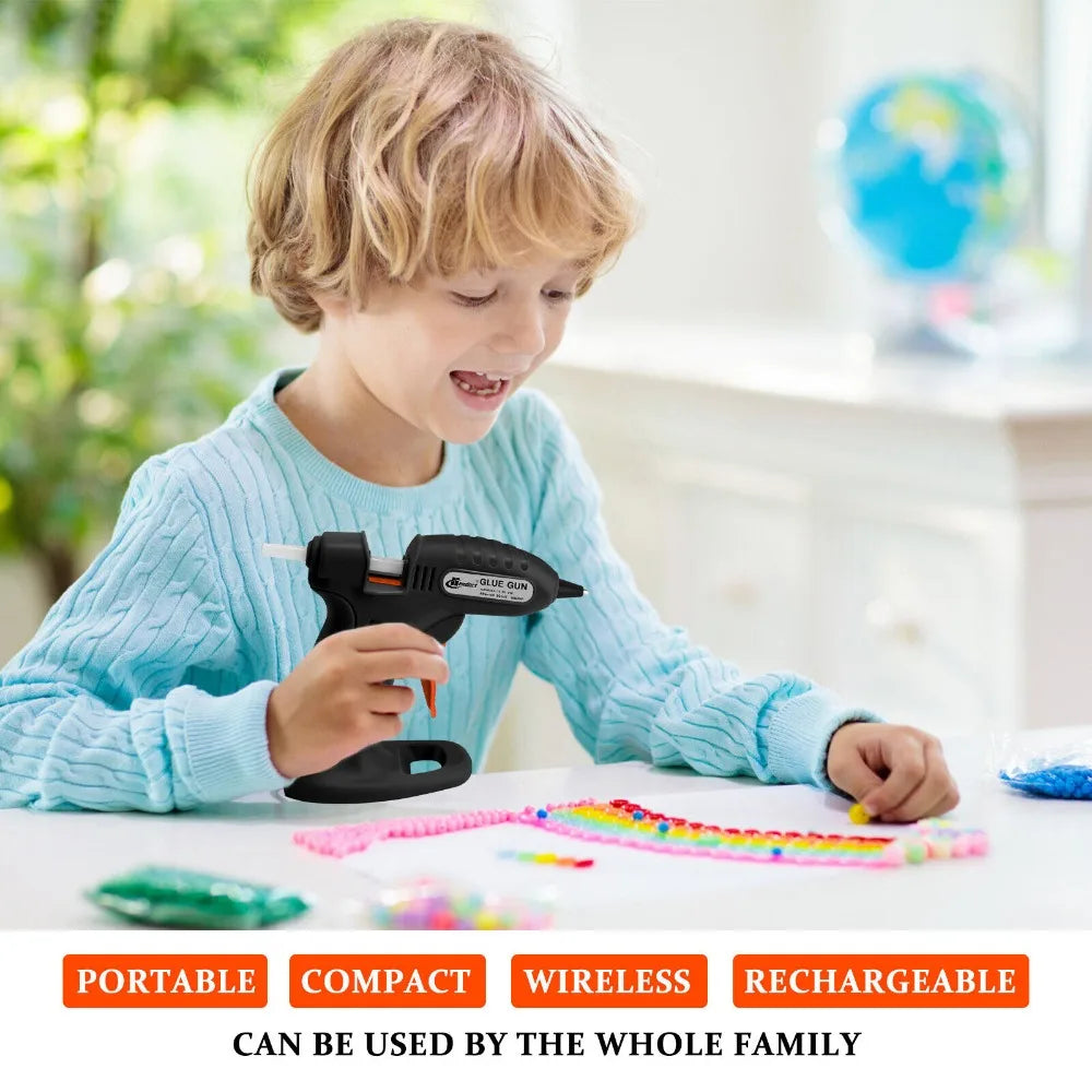 DC3.7V Cordless Hot Melt Glue Gun with 30 Mini Glue Sticks
