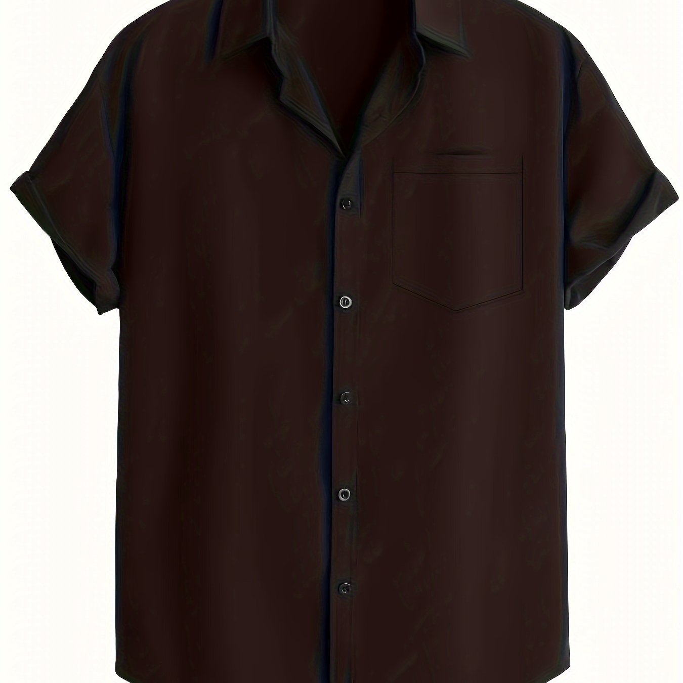Men's Plus Size Elegant V-Neck Short Sleeve Shirt