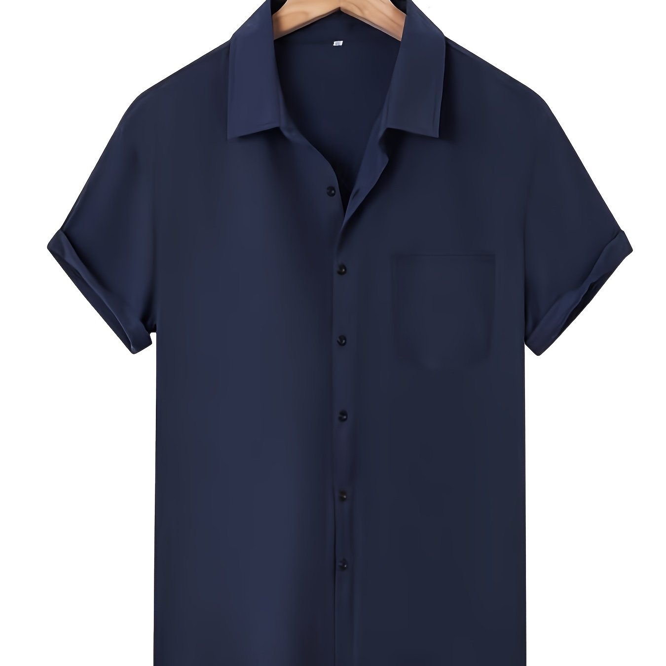 Men's Plus Size Elegant V-Neck Short Sleeve Shirt