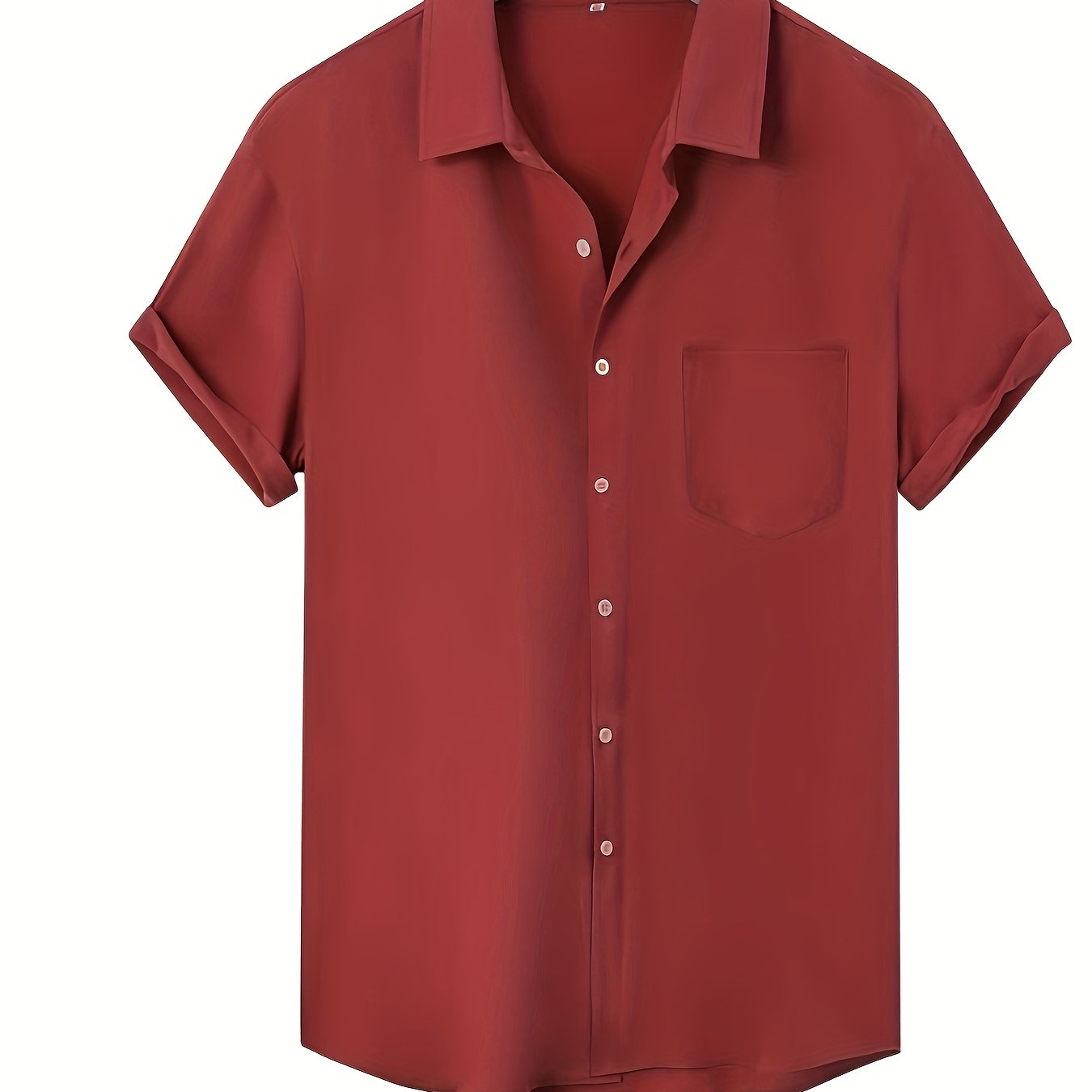 Men's Plus Size Elegant V-Neck Short Sleeve Shirt