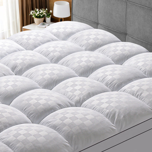 Extra Thick Mattress Cover, Multi-Fill Bedding Quilted Fitted Mattress Pad