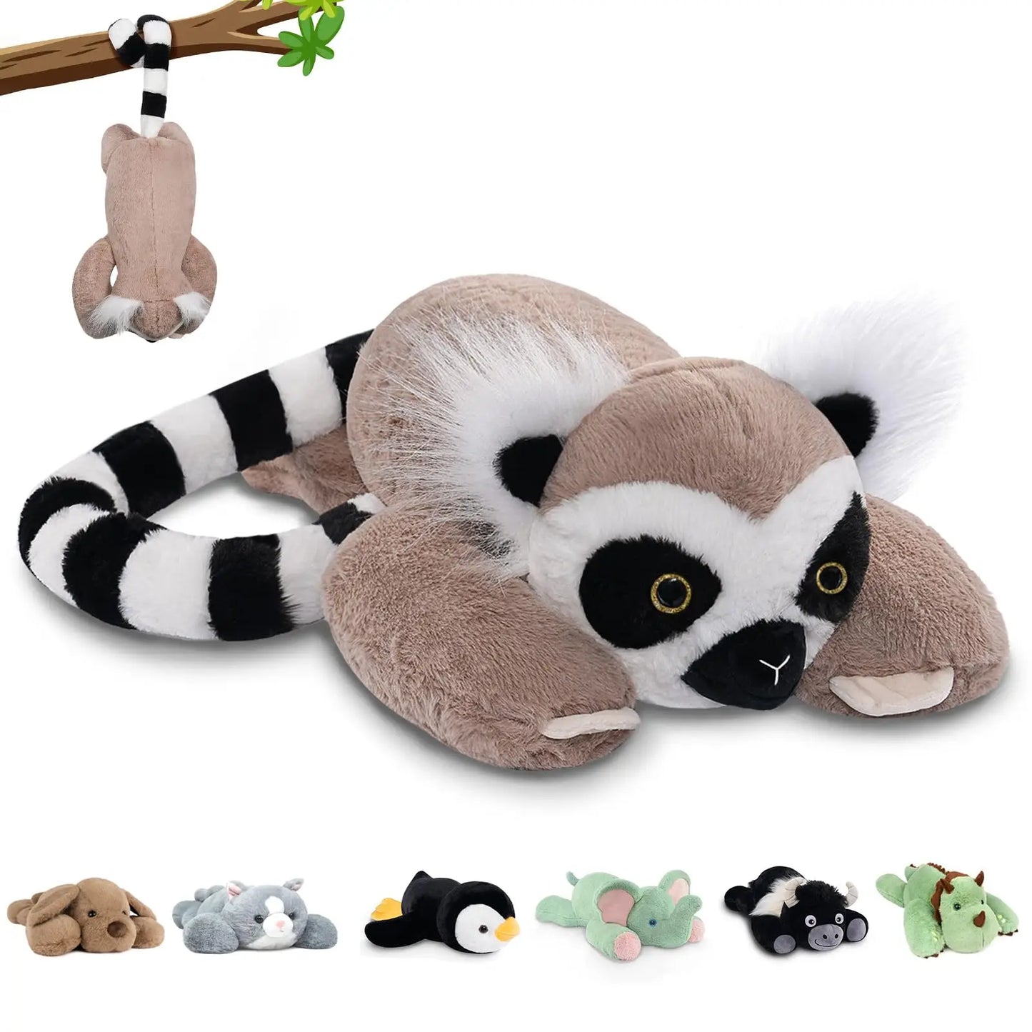 Niuniu Daddy 20" Weighted Stuffed Animals for Adults Kids Large Plush Toy Pillow with Soft Fur & Body for Gift Birthday Holidays