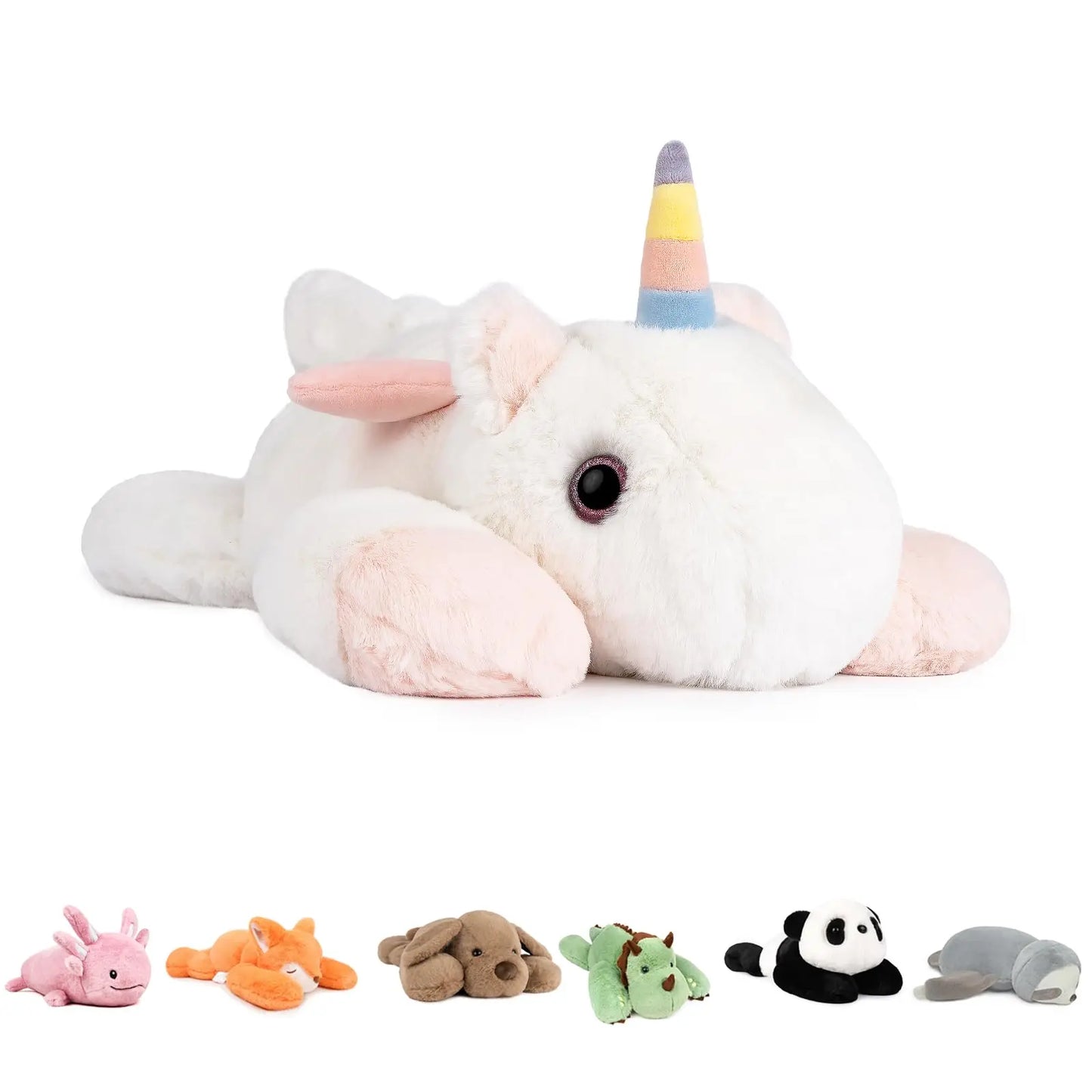 Niuniu Daddy 20" Weighted Stuffed Animals for Adults Kids Large Plush Toy Pillow with Soft Fur & Body for Gift Birthday Holidays