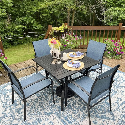Patio Table and Chairs Set for4,Outdoor Dining Set