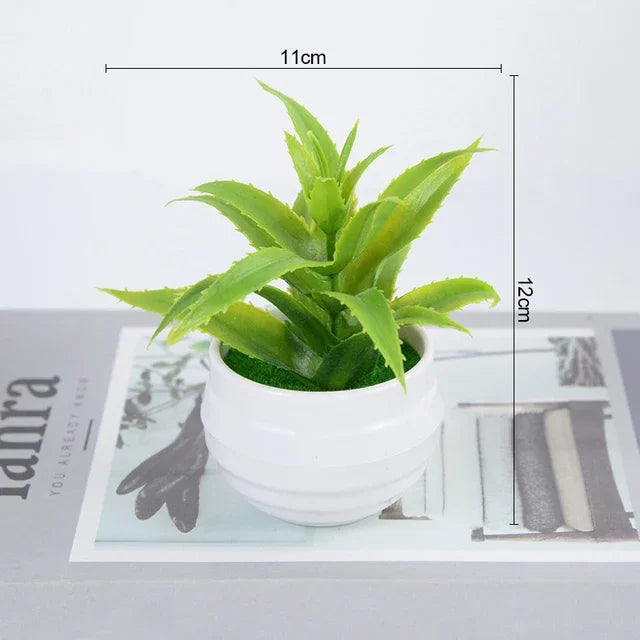 Artificial Bonsai Small Tree Pot Fake Plant Flowers