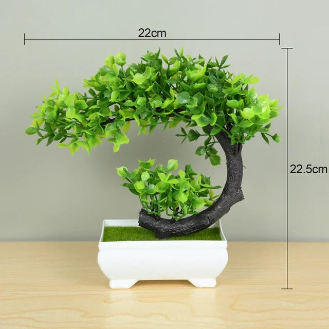 Artificial Bonsai Small Tree Pot Fake Plant Flowers