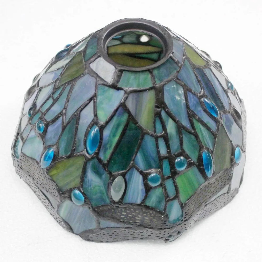 Tiffany Lamp Sea Blue Stained Glass Dragonfly