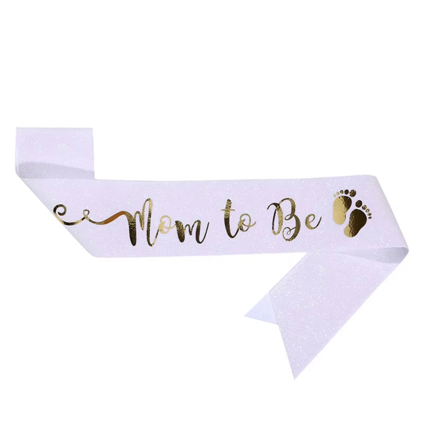 1pcs  Baby shower supplies gold and rose gold mom to be glitter sash for new mom party gift