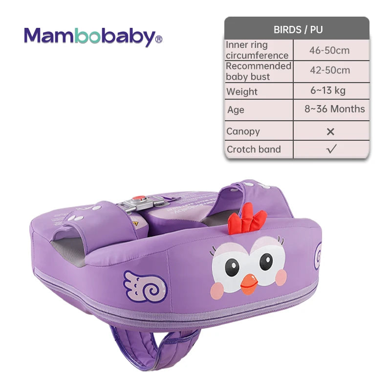 Baby Float With Crotch Strap & Inflation-free Solid Core