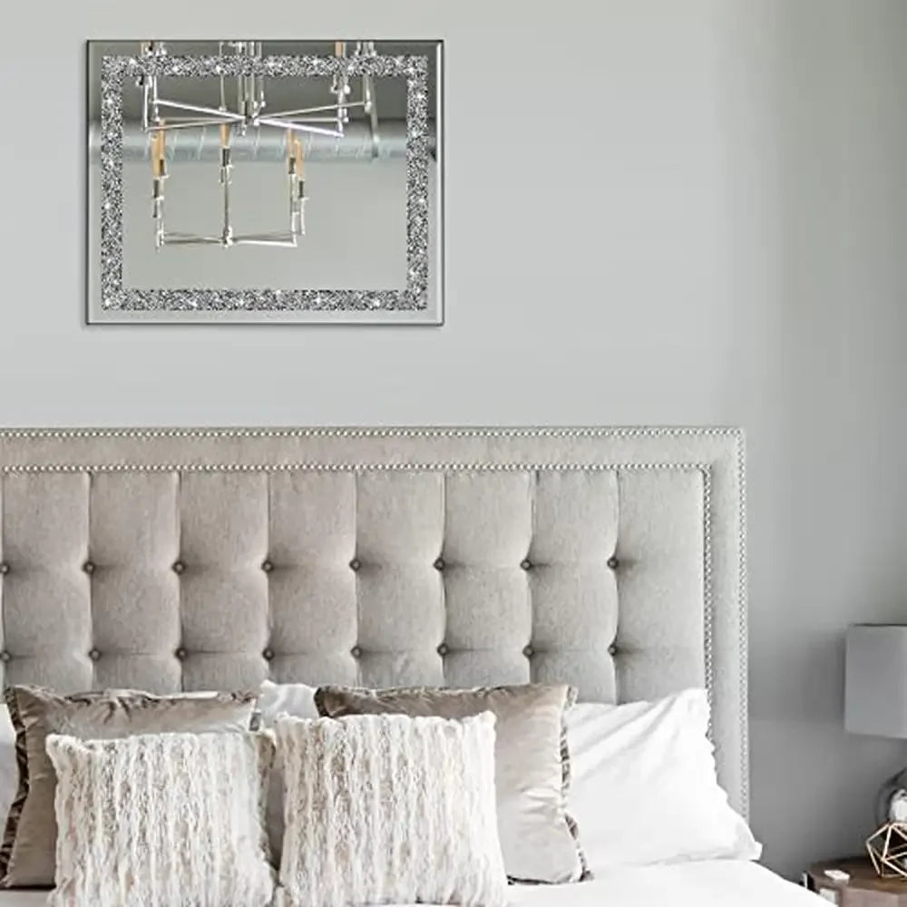 Crystal Crush Diamond Mirror 16x20 Luxury Wall Décor