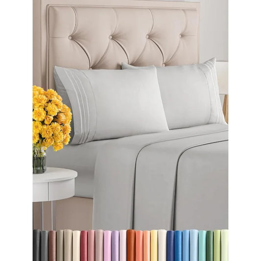 Comfy Breathable & Cooling Sheets - Light Grey