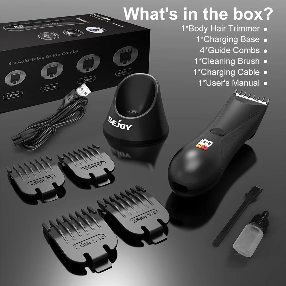 SEJOY Electric Hair Clipper Hair Trimmer For Men Facial Beard Body Grooming Kits  Rechargeable