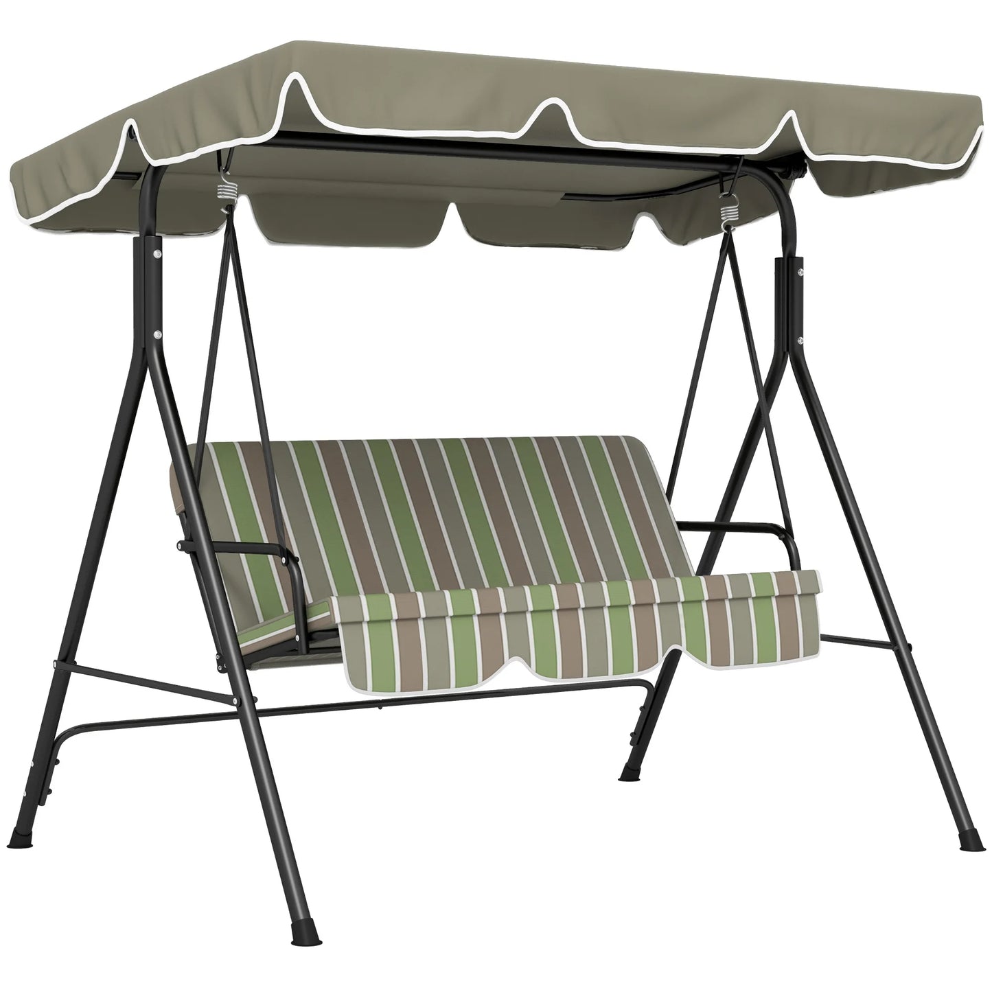 Outdoor Patio Swing W/ Canopy & Cushion