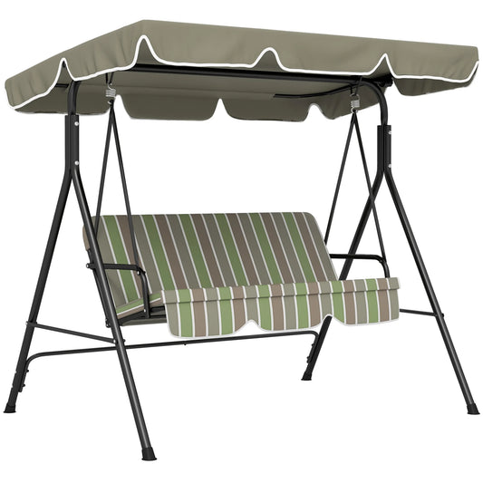 Outdoor Patio Swing W/ Canopy & Cushion