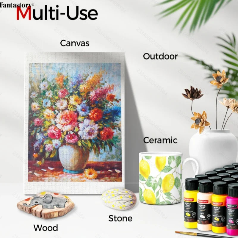 Fantastory 28 Classic Colors Acrylic Paint Set