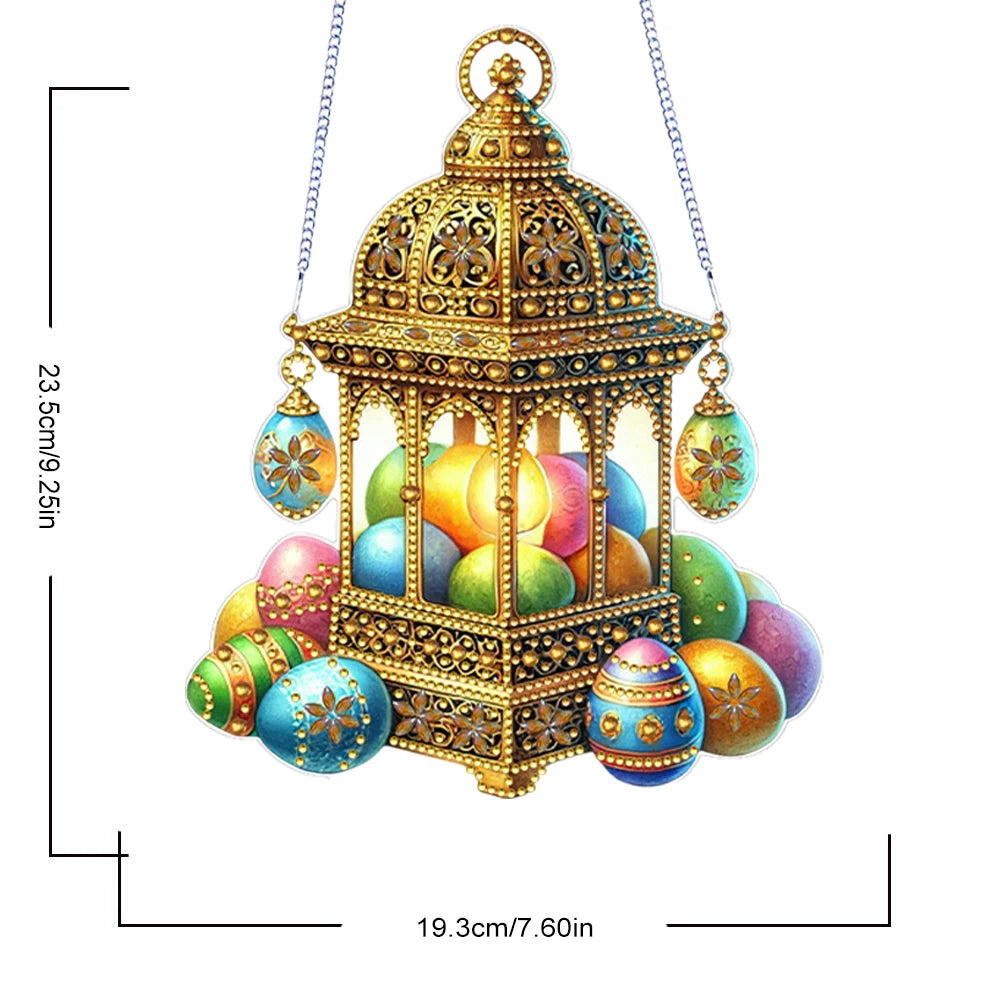 Easter Egg Basket Rhinestone Diamond Art Pendants DIY