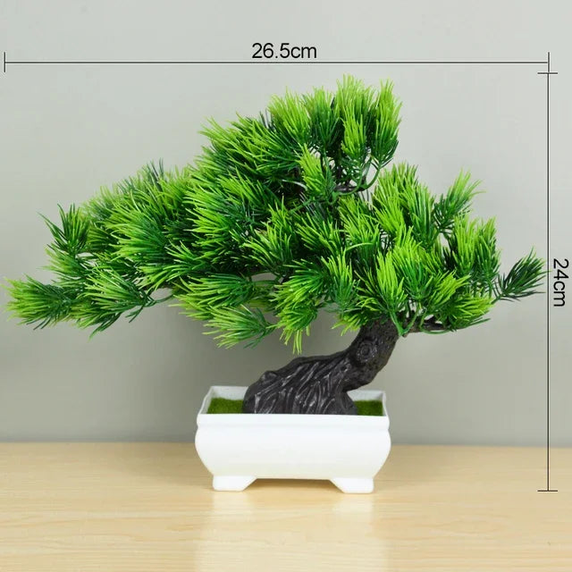 Artificial Bonsai Small Tree Pot Fake Plant Flowers