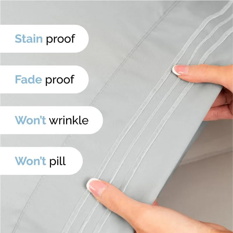 Comfy Breathable & Cooling Sheets - Light Grey