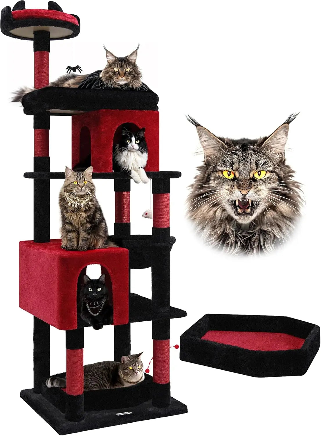 S72 Heavy Duty Cat Trees for Large Cats 72in Cat Tower