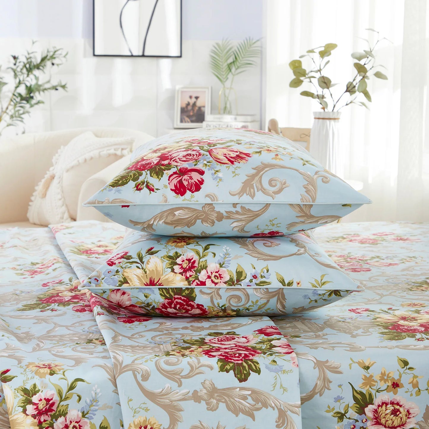 100% Cotton Fitted Sheet Set