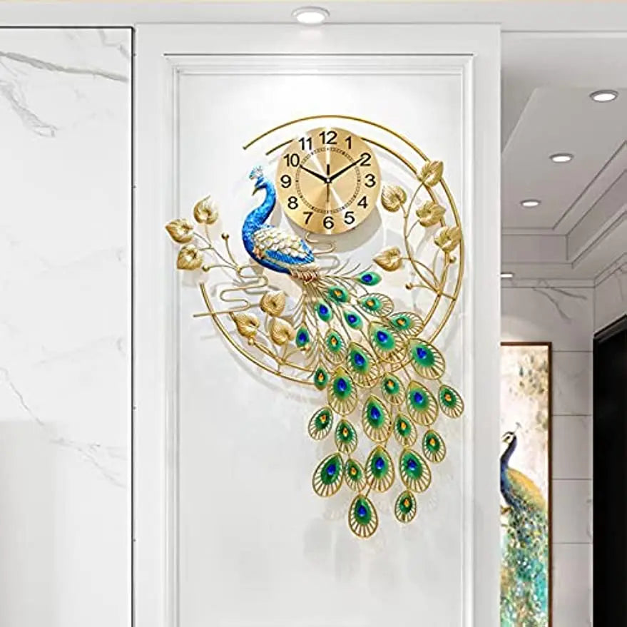 36.6 * 25.6in Modern Wall Clock Luxury Crystal Silent Watch