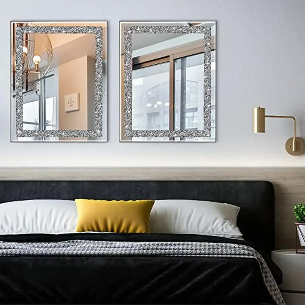 Crystal Crush Diamond Mirror 16x20 Luxury Wall Décor