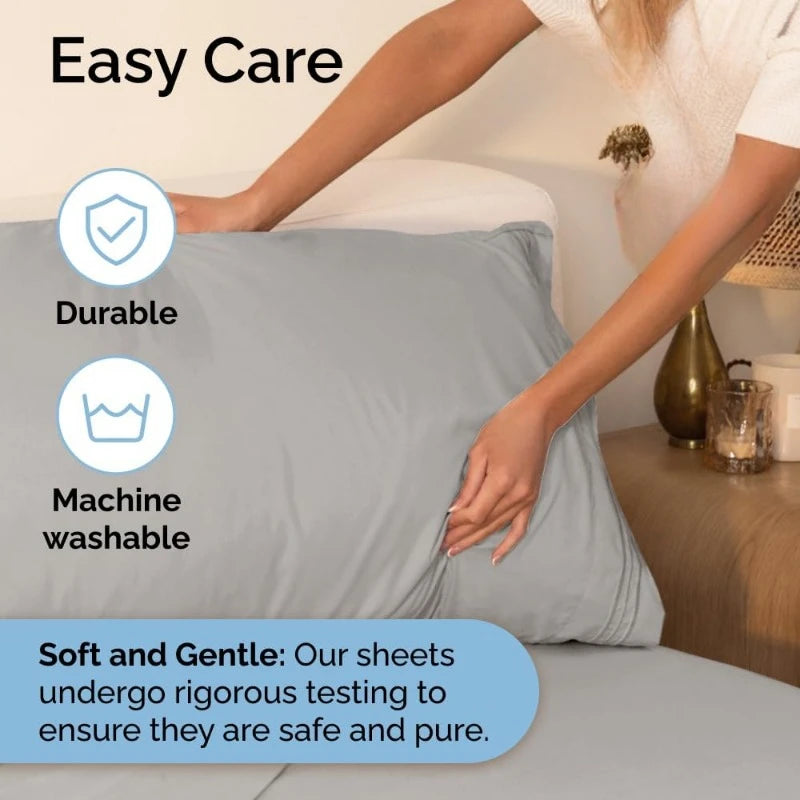 Comfy Breathable & Cooling Sheets - Light Grey
