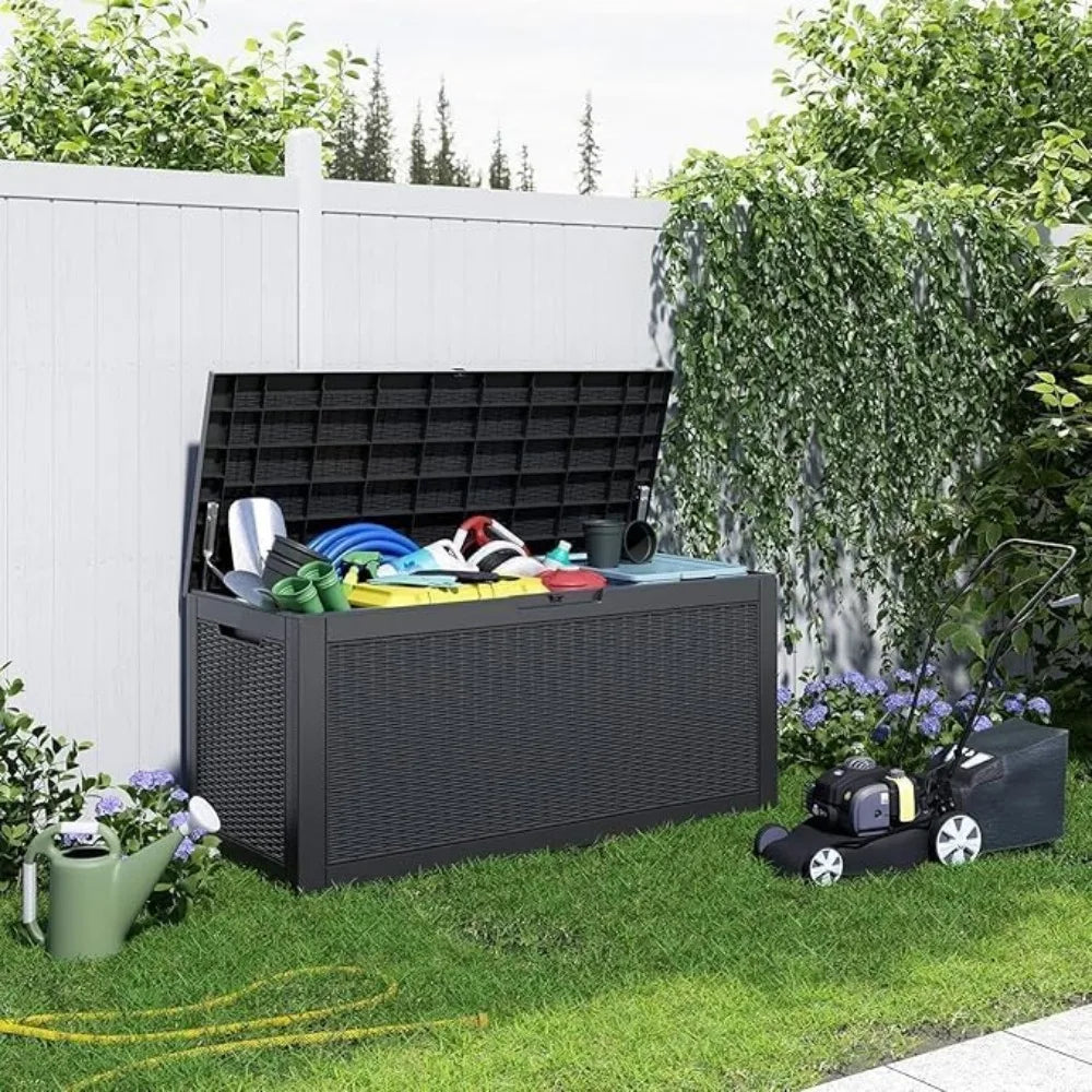 100 Gallon Large Deck Box, Outdoor Storage Box