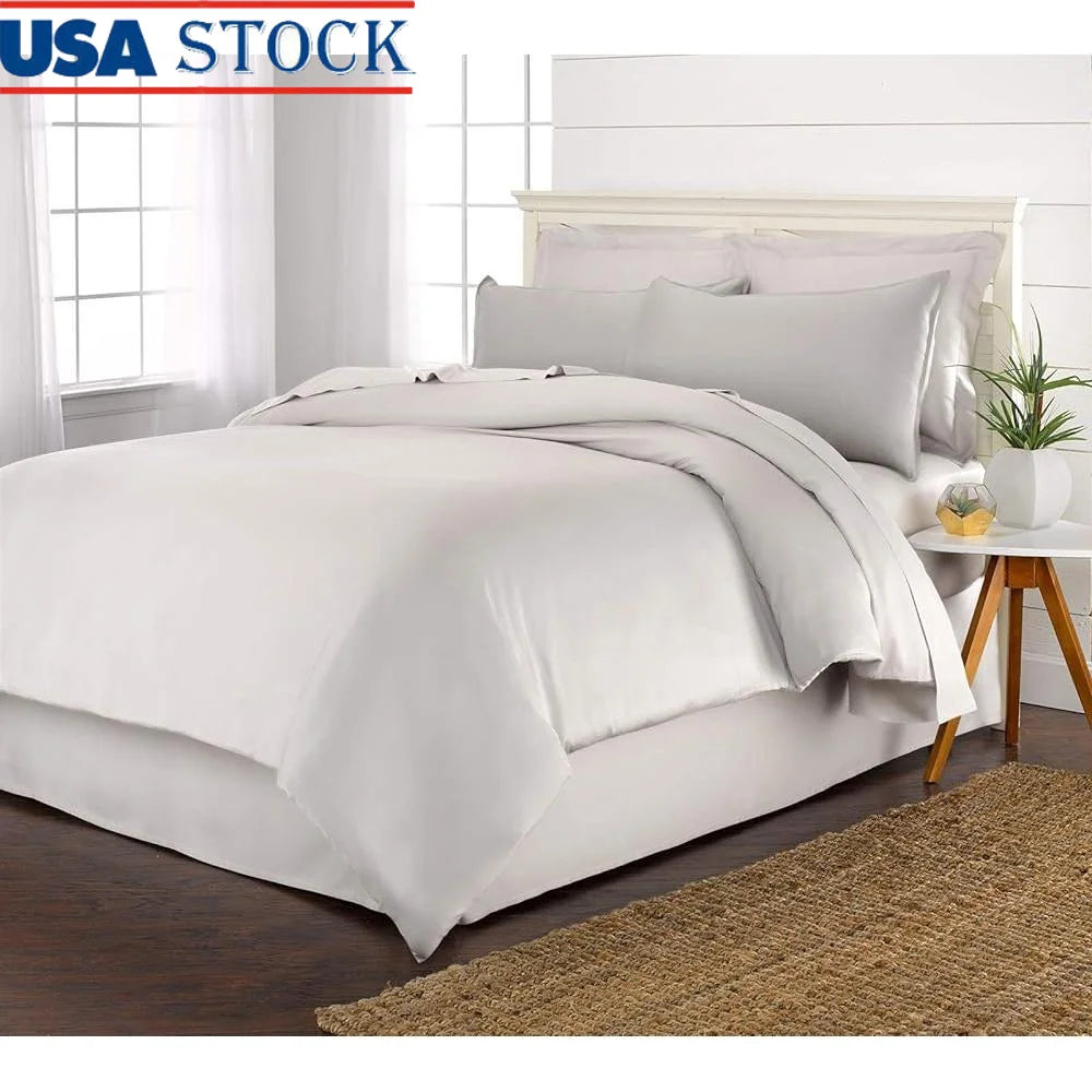 Organic Bamboo Duvet Cover Set Soft Cooling