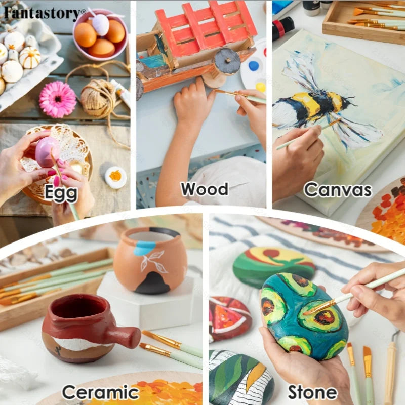 Fantastory 28 Classic Colors Acrylic Paint Set