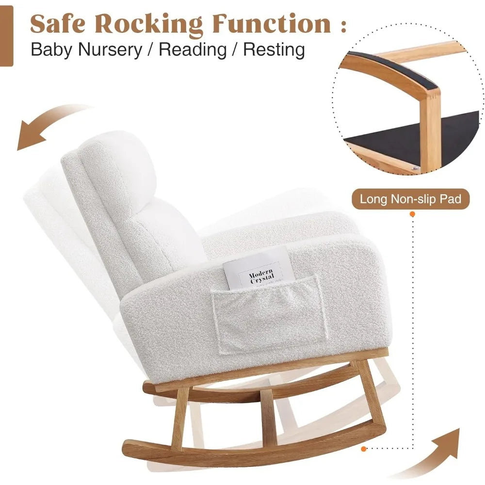 Rocking Chair Nursery, Sherpa Nursing Rocking Armchair