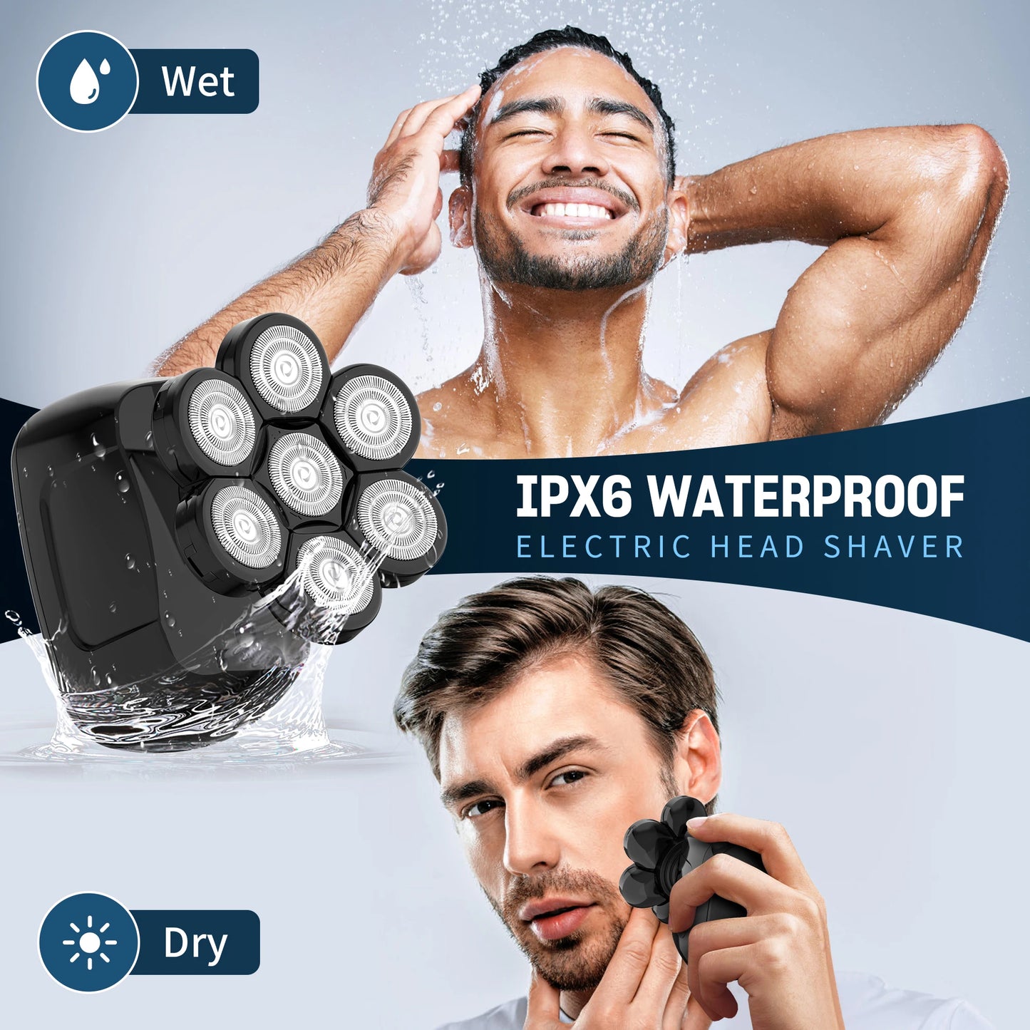 SEJOY Multifunctional  Electric Shavers Kits for Bald Head Shaver Beard Shaving Machine for Men Grooming Kit Husband Gift