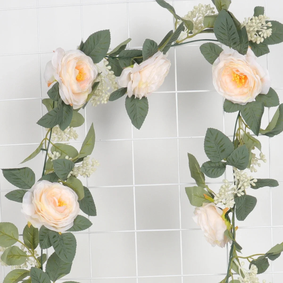 Peony Artificial Flowers String Fake Plants Eucalyptus Vine Garland