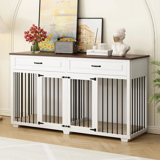Large Dog Crate Furniture 72 Inch Wooden