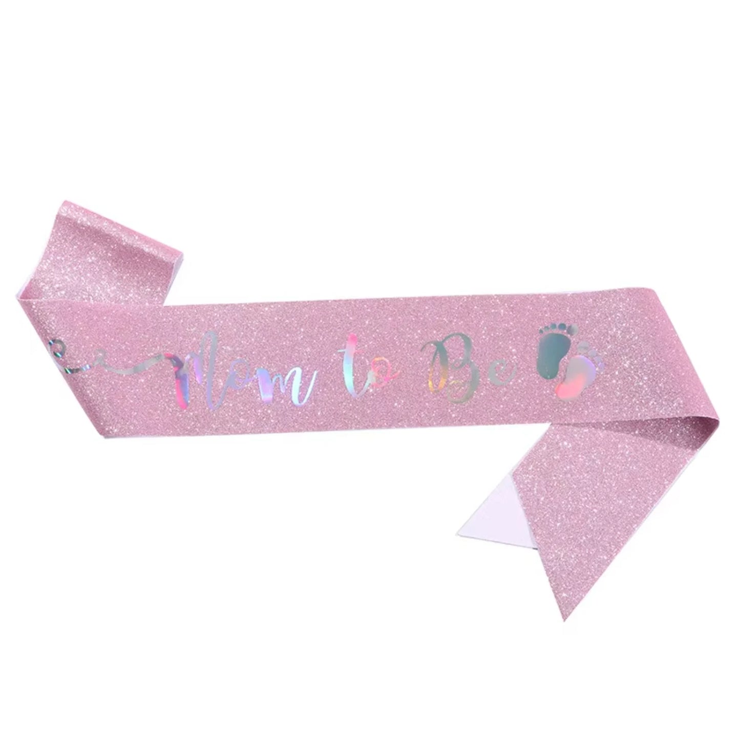 1pcs  Baby shower supplies gold and rose gold mom to be glitter sash for new mom party gift