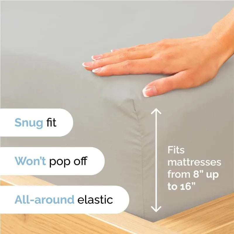 Comfy Breathable & Cooling Sheets - Light Grey