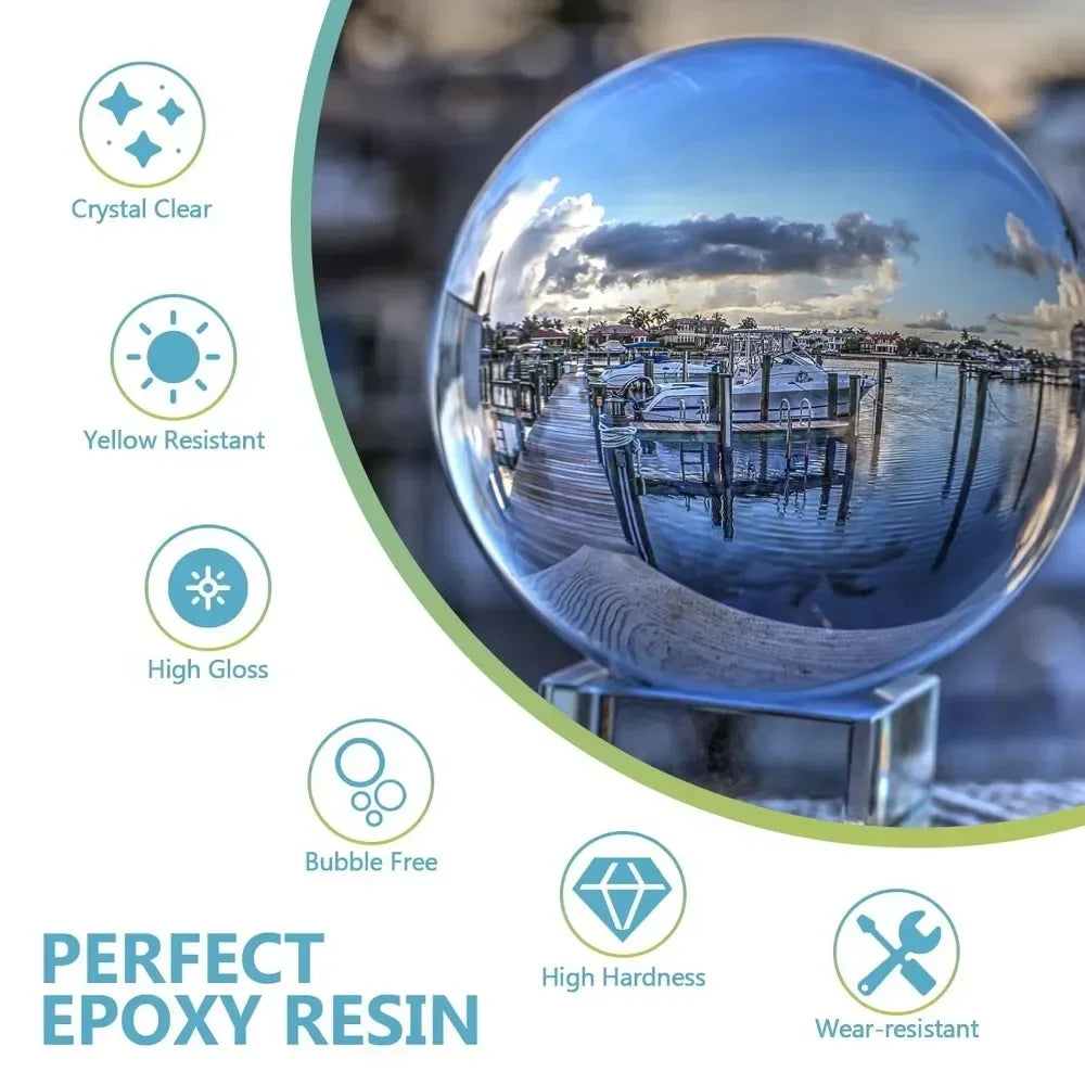 Crystal Clear Epoxy Resin Kit for Jewelry Making and Art Crafts