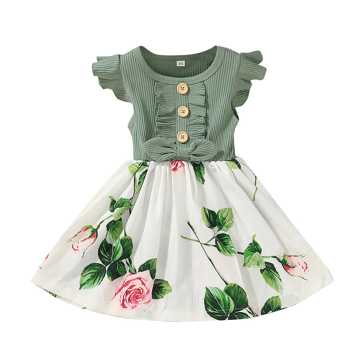 Baby Princess Party Dresses for Girls Elegant Ruffle Sleeve