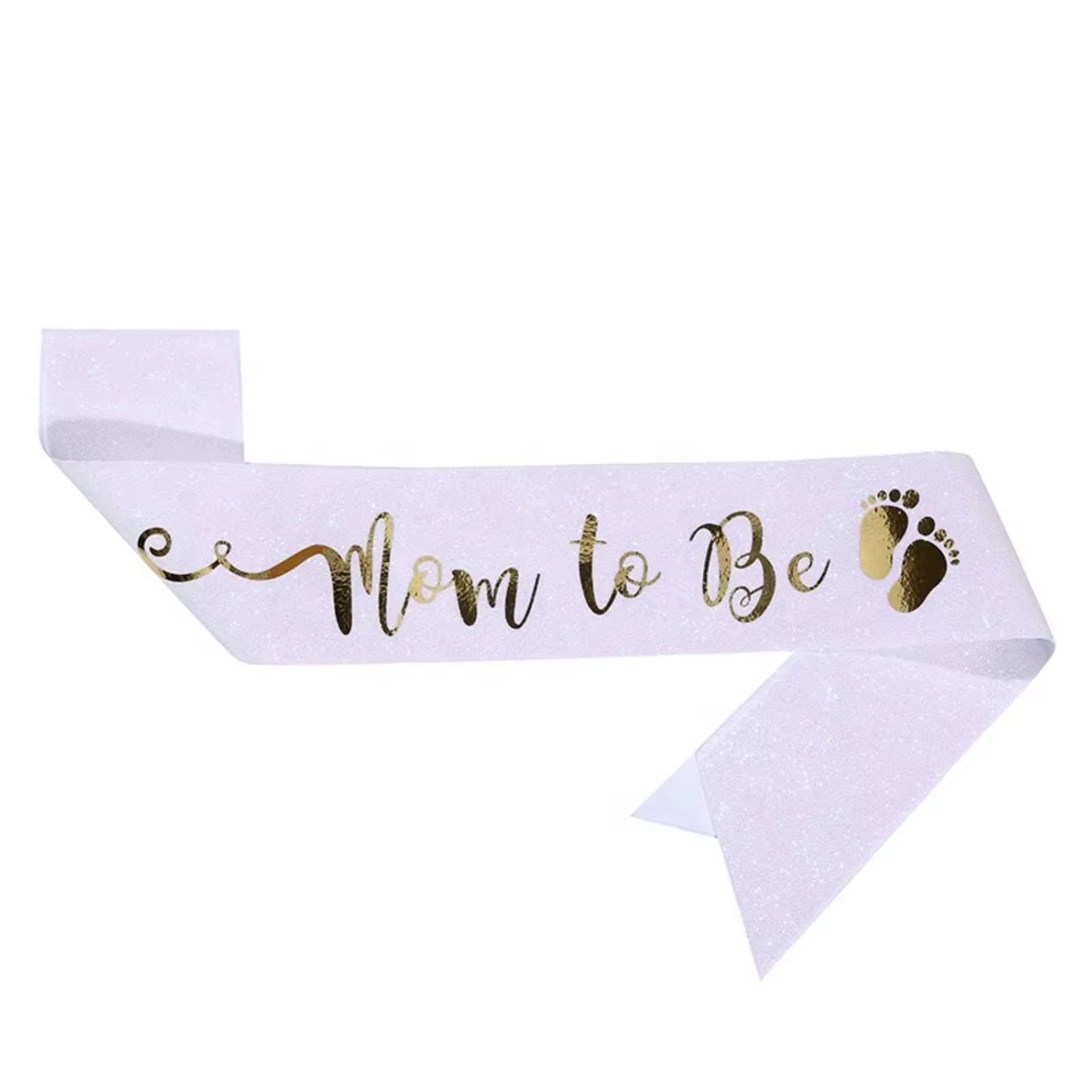 1pcs  Baby shower supplies gold and rose gold mom to be glitter sash for new mom party gift
