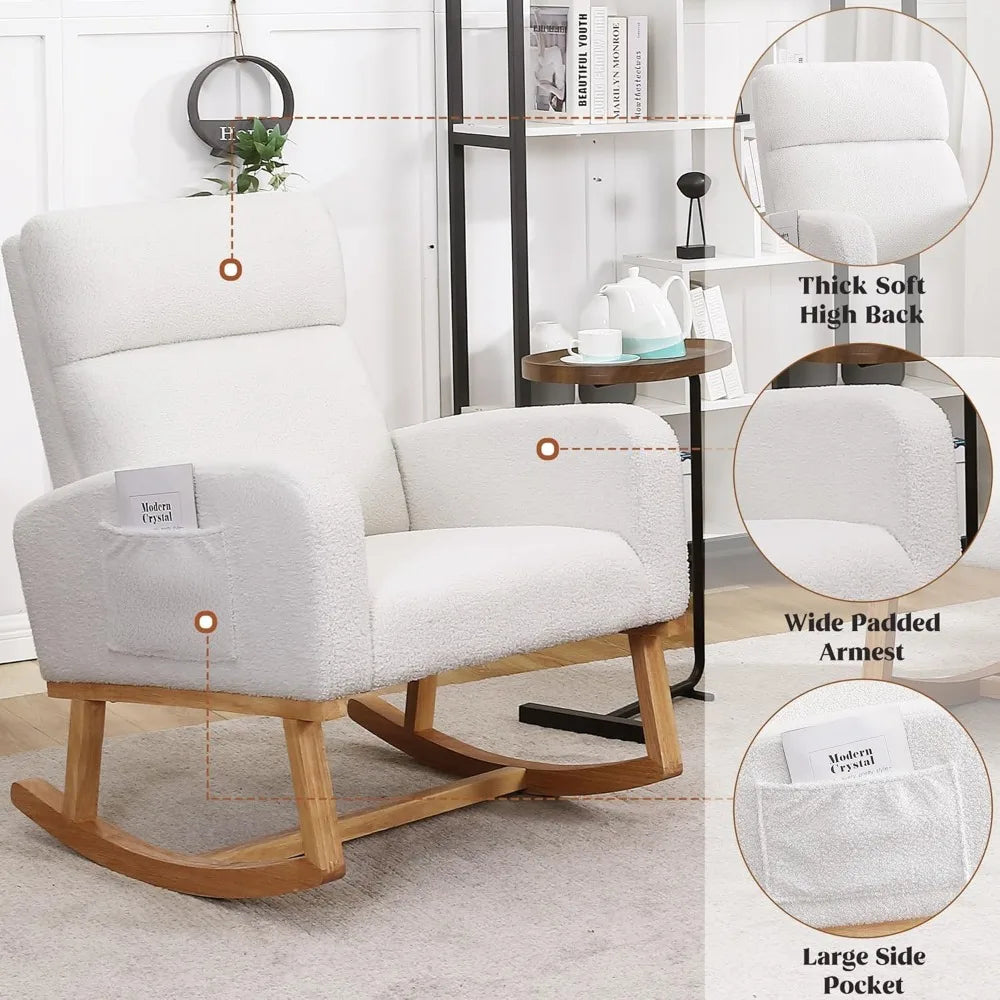 Rocking Chair Nursery, Sherpa Nursing Rocking Armchair