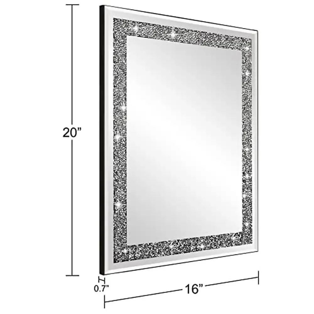 Crystal Crush Diamond Mirror 16x20 Luxury Wall Décor
