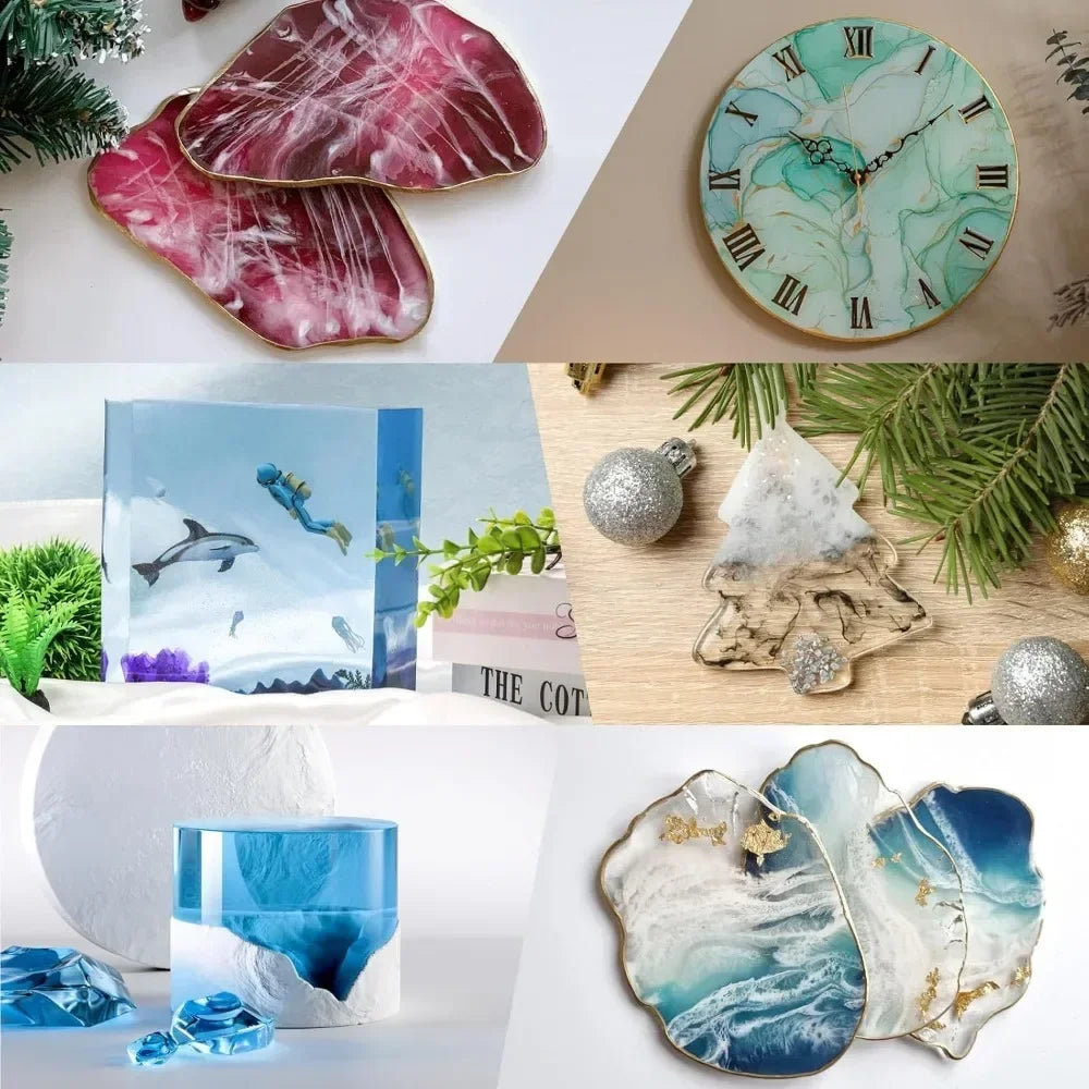 Crystal Clear Epoxy Resin Kit for Jewelry Making and Art Crafts