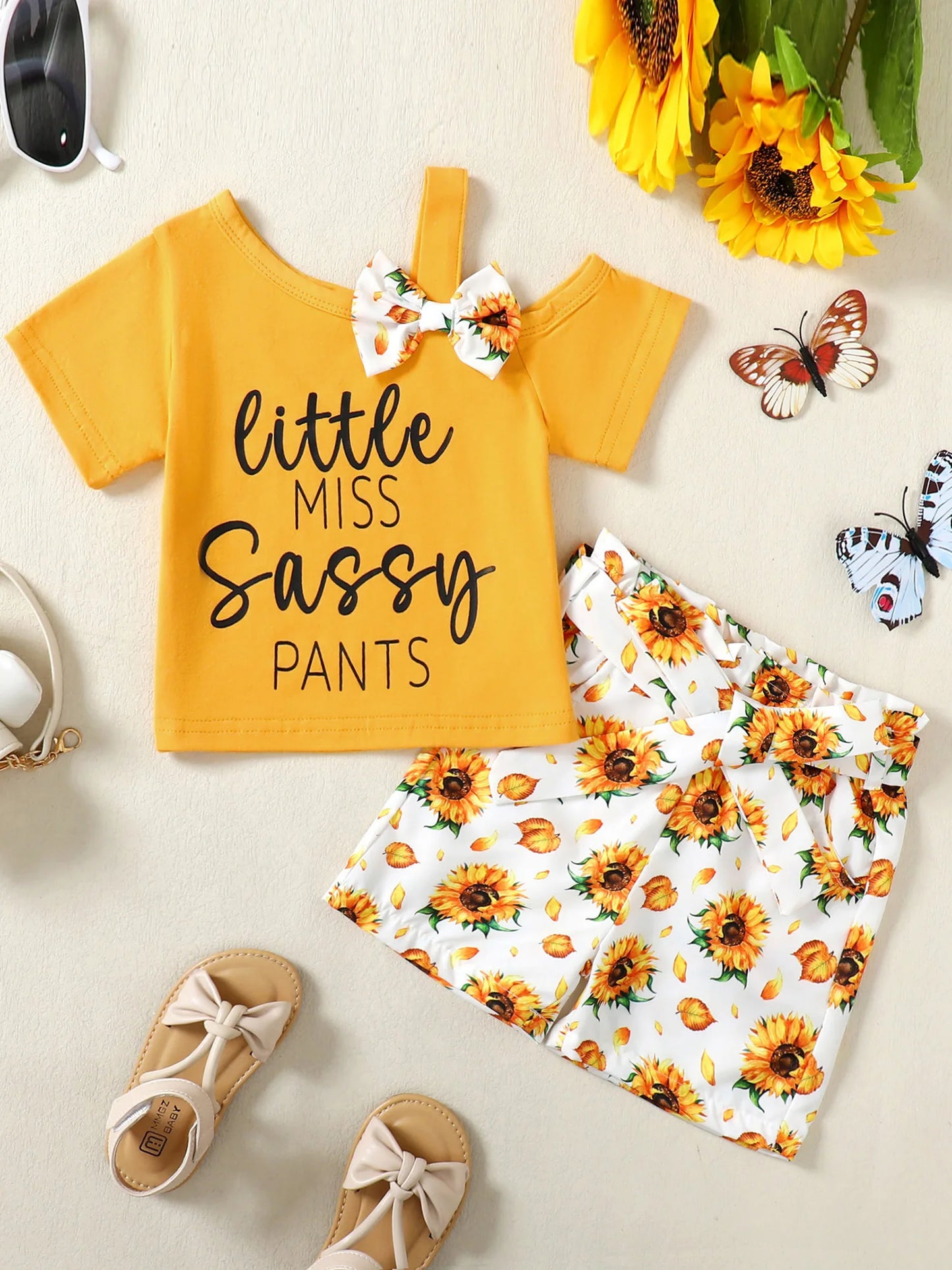 Toddler Baby Girls Clothes T-shirt Casual Shorts Set Outfits